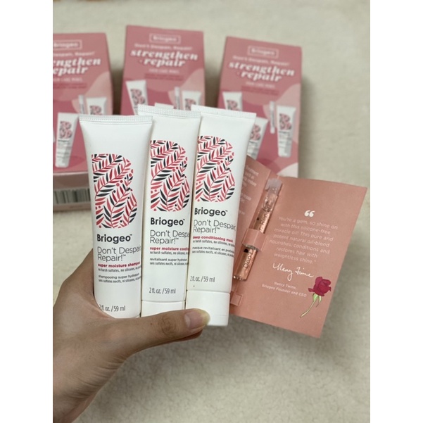 Set 3 mặt nạ ủ dưỡng tóc Briogeo siêu mượt