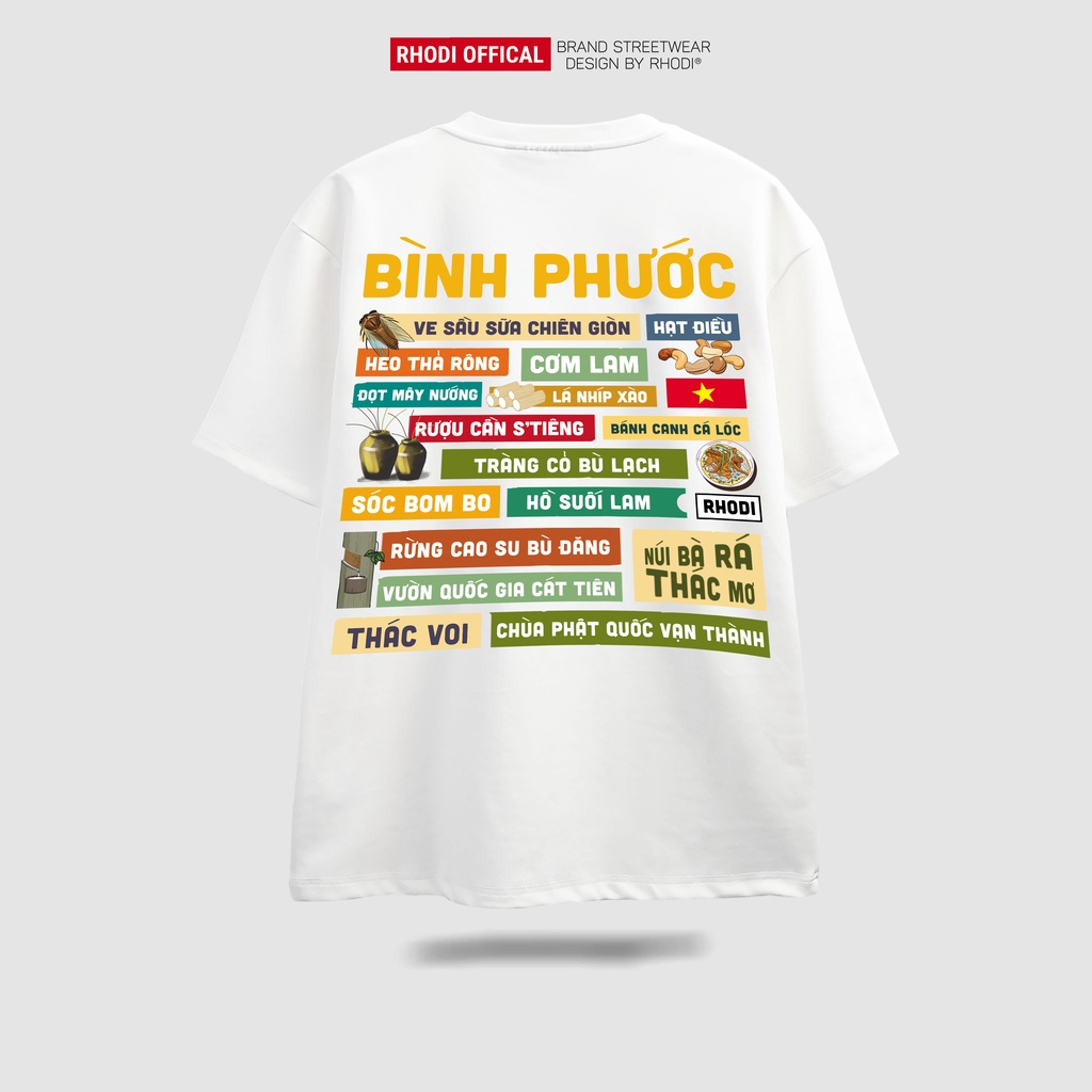 Áo thun local brand RHODI phông cổ tròn tay lỡ unisex nam nữ thế hệ genz Bình Phước