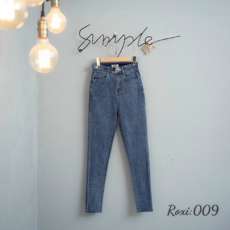 HOT TREND -  Quần Jeans Nữ phụ kiện Tam Giác Chất Vải Dày Dặn, Tôn Dáng Thời Trang Nữ Hàng Cao Cấp