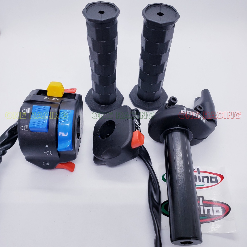 COMBO cùm tăng tốc domino 2 dây ga trên cùm công tắc fz passing 2 bao tay daytona gắn xe máy sirius exciter jupiter...