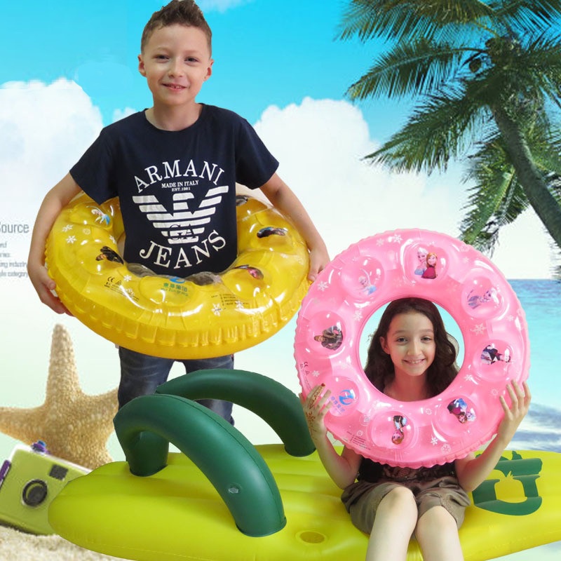 Phao Bơi Trẻ Em (Tặng miếng keo dán phao)- Phao Bơi Hình Tròn 2 Lớp Họa Tiết Đáng Yêu - Phao Bơi Cho Bé Tập Bơi