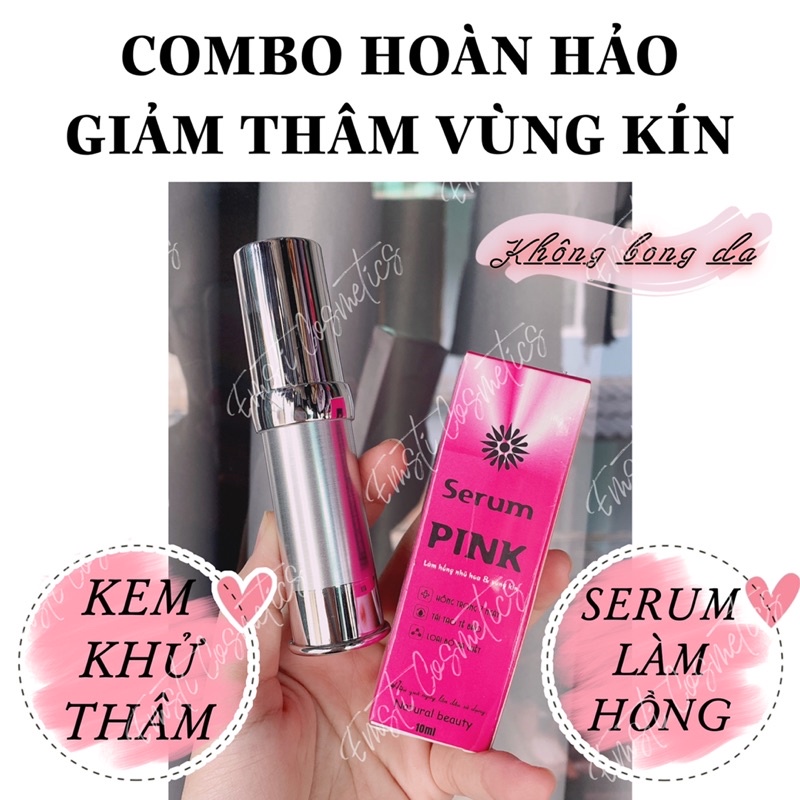 COMBO KEM THÂM & SERUM PINK Giảm thâm và dưỡng hồng vùng kín Che tên sp