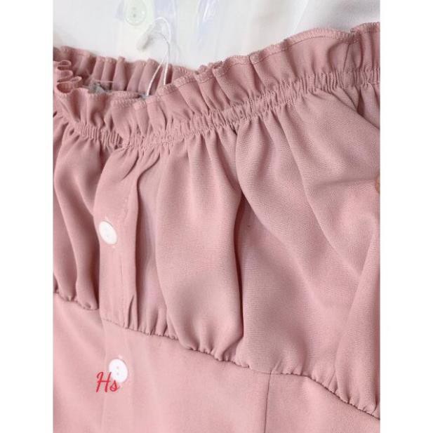SIÊU XINH. Đầm Bèo Nữ Trễ Vai Chất Đũi 🦋 LIPP.STORE 🦋 Váy Babydoll Nữ Trơn Cúc Cài 4 Màu 🦋 Xinh Yêu | BigBuy360 - bigbuy360.vn