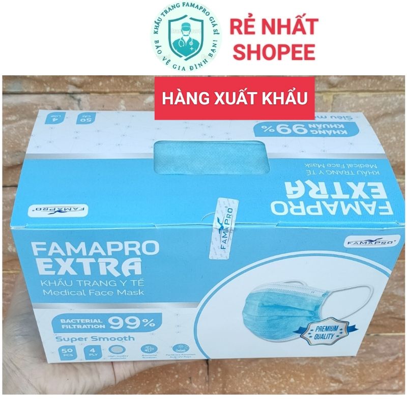 Khẩu trang y tế 4 lớp Famapro Extra chính hãng