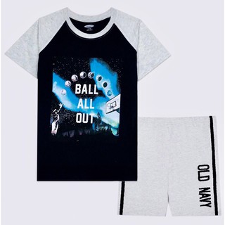Bộ size XS (23-26kg) OldNaVy Raplan ĐEN-TAY XÁM