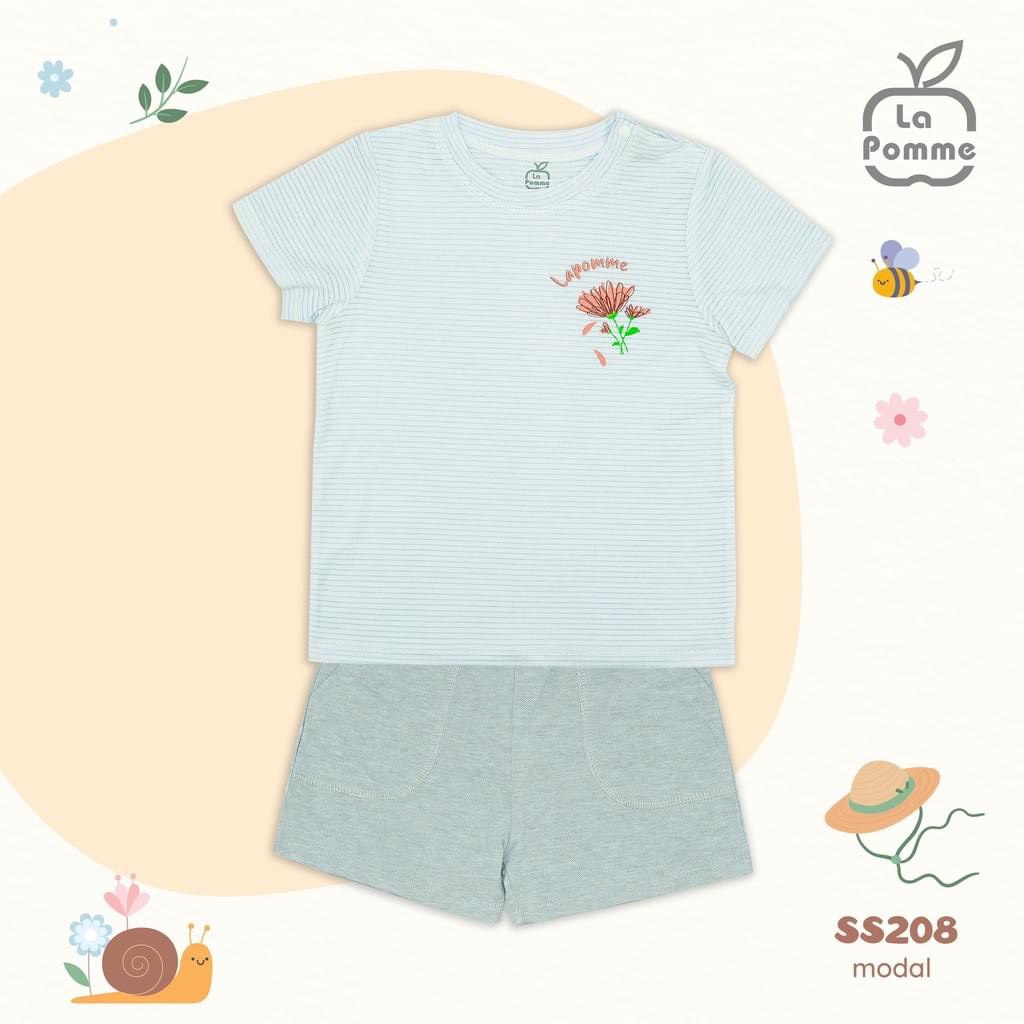 SS208 Bộ cộc tay Lapomme in hoa cho bé gái
