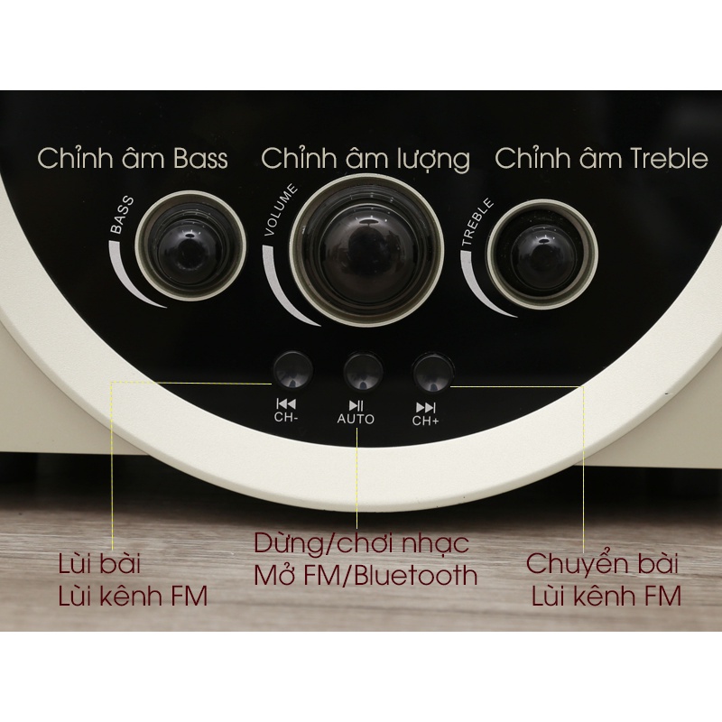 Loa vi tính Bluetooth Enkor V2720 Gold - 2.1