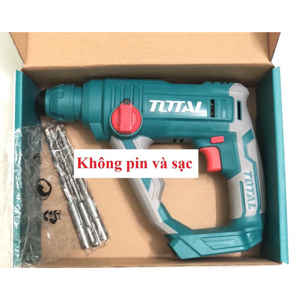 BODY MÁY KHOAN BÊ TÔNG DÙNG PIN 20V TOTAL TRHLI1601 [CHÍNH HÃNG] MÁY KHOAN BÚA TOTAL 20V [RẺ] MÁY KHOAN ĐỤC INGCO DCA