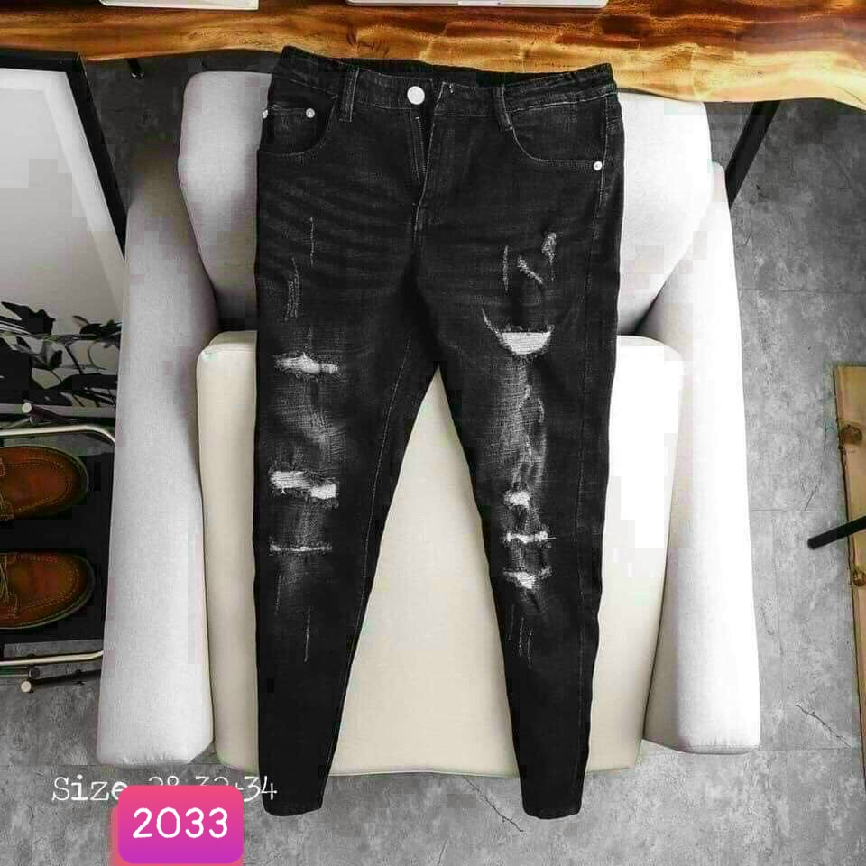 Quần Jean Nam Loang Màu Co giãn Ống  Đứng Chất Bò Co Giãn Mẫu Mới Nhất M14