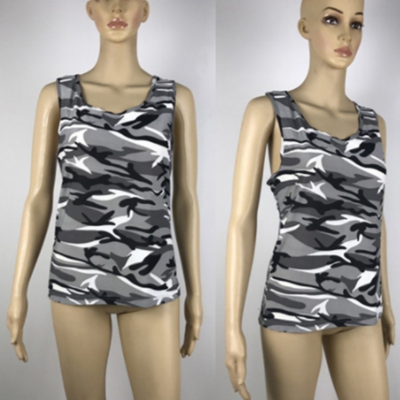 Áo tank top không tay Hoạ Tiết Lính Thiết Kế Hợp Thời Trang Cho Nữ | BigBuy360 - bigbuy360.vn