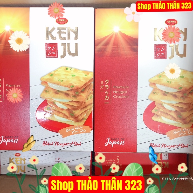 MỚI -Bánh KEN JU Giòn Kem Dẻo - Bánh Nougat Hành 310g