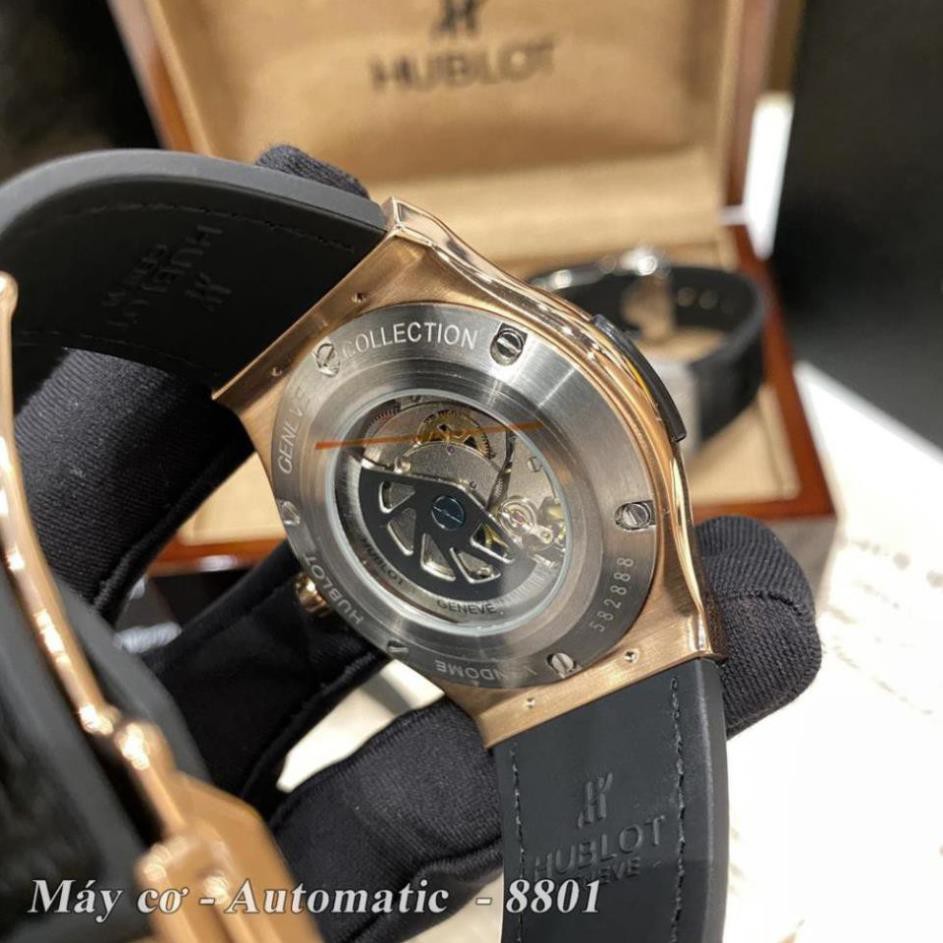 [Máy cơ] Đồng hồ nam Hublot máy cơ cao cấp chống nước, Mặt kính sapphire chống xước