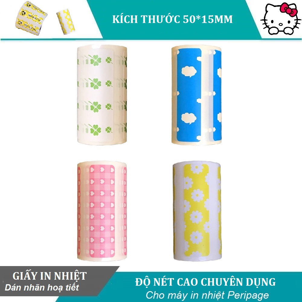 Tất cả giấy in nhiệt nhãn dán label ❤ kích thước 50*15mm ❤ 50*30mm ❤ 50*40mm ❤ 50*50mm ❤ chuyên dụng cho máy Peripage