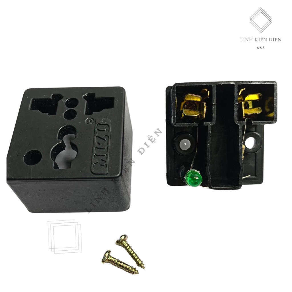 Ổ Cắm Điện 3 Chấu Ổ Điện Thông Minh Ổ Cắm 3 Chân Ra 2 Chân 220V 15A