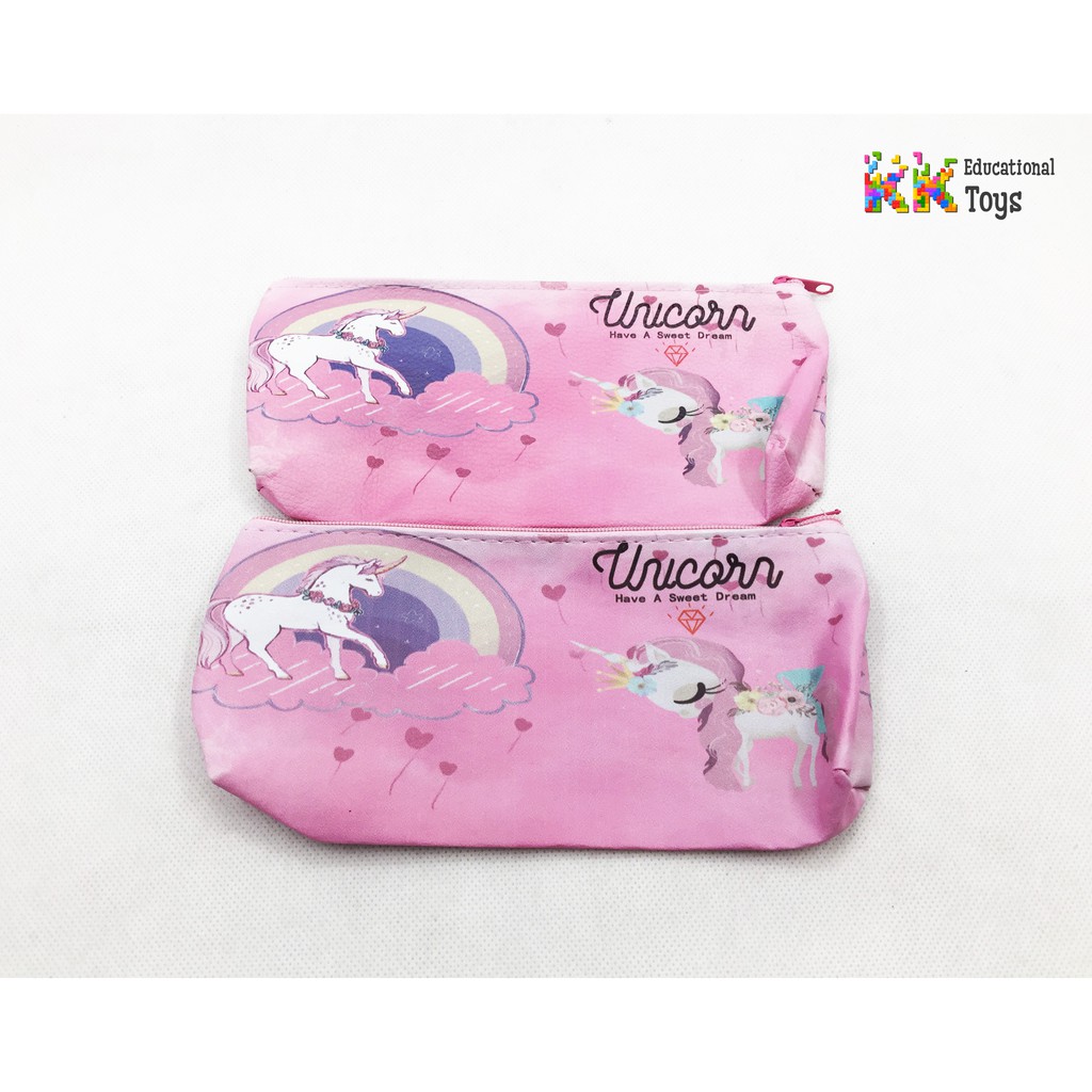 Túi đựng bút 1 ngăn hình ngựa Unicorn ngộ nghĩnh - KKstore