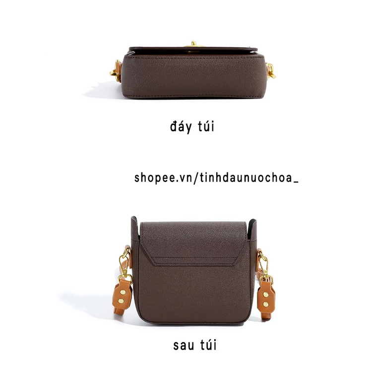 Túi xách đeo chéo nam da xịn nắp hở đeo vai đơn giản phong cách thời trang ulzzang Hàn Quốc