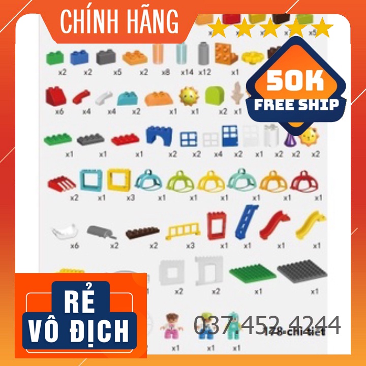 Đồ chơi học tậpFreeshipLego Duplo Hãng Feelo Vòng Quay Khổng Lồ 269 Chi Tiết Siêu To