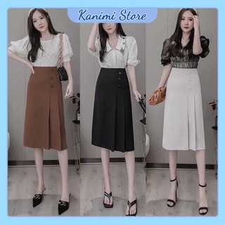 Chân váy công sở cạp liền dáng dài qua gối Kanimi siêu xinh - CV03