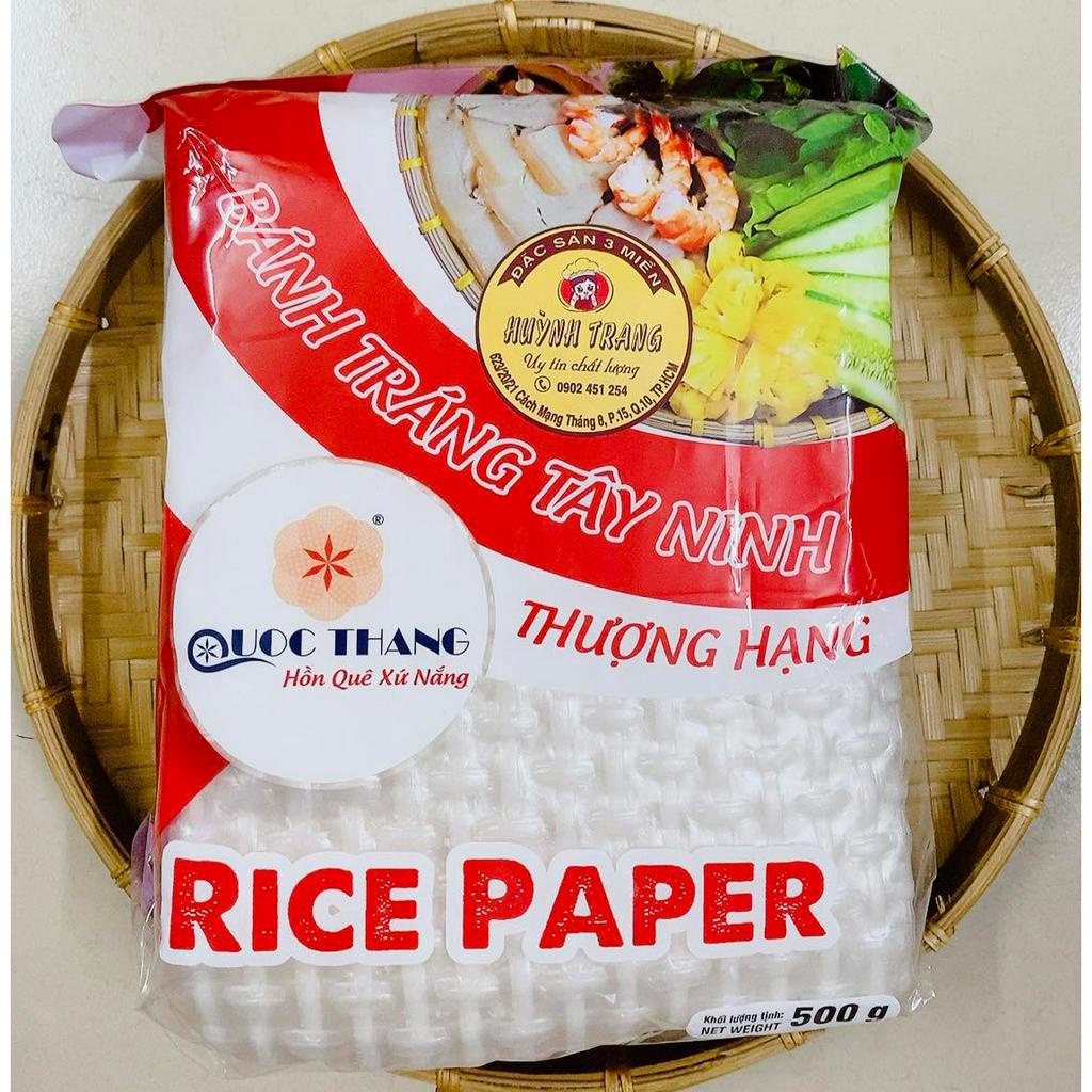 1 Gói 500g Bánh Tráng Mỏng Quốc Thắng Tây Ninh bao bì hiện đại