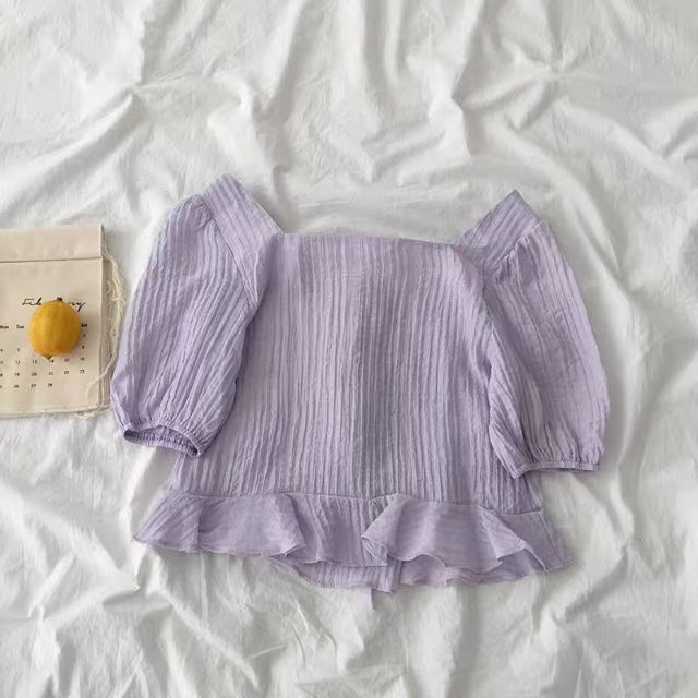Hàng có sẵn - Áo cổ vuông kiểu dáng babydoll siêu xinh