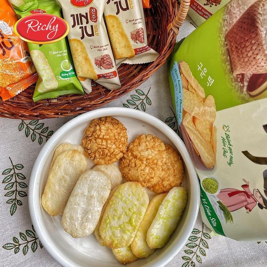 Combo Snack 3 Gói Bánh Gạo Jinju Richy