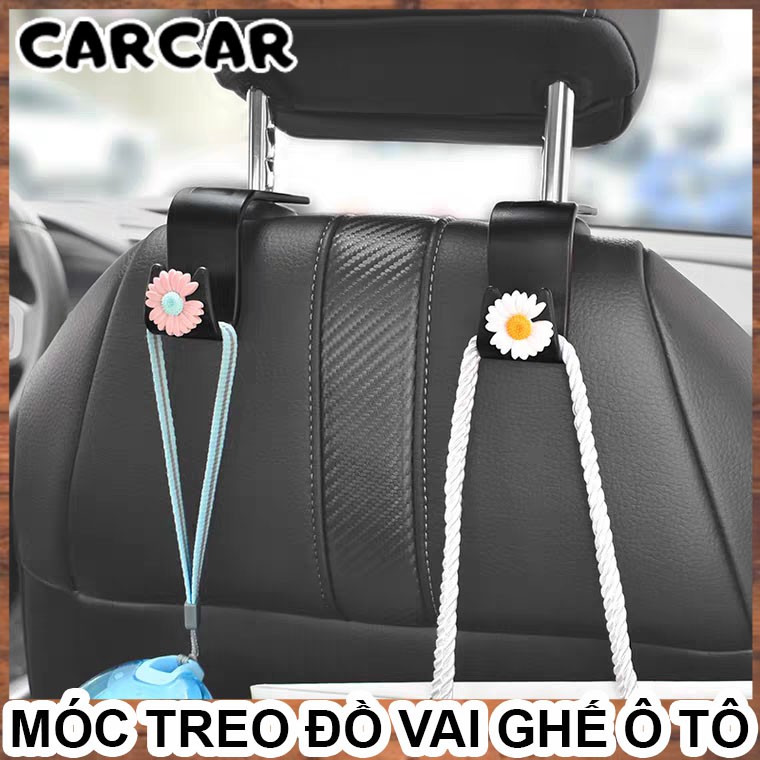 Móc treo đồ vai ghế ô tô gắn hoa cúc G Dragon xinh xắn