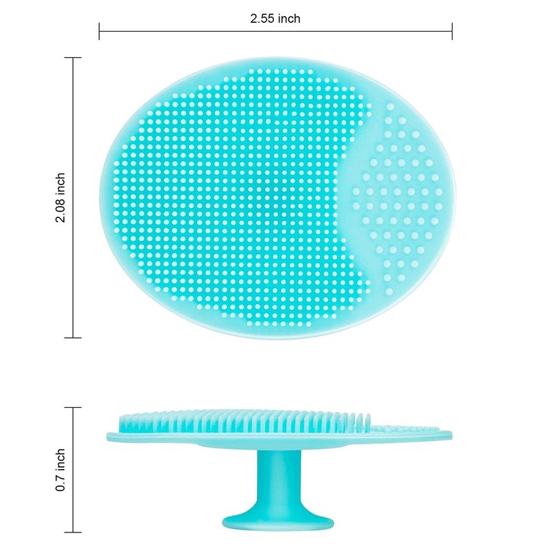 1 Cọ Bàn Chải Silicone Hình Oval Làm Sạch Sâu Loại Bỏ Mụn Đầu Đen