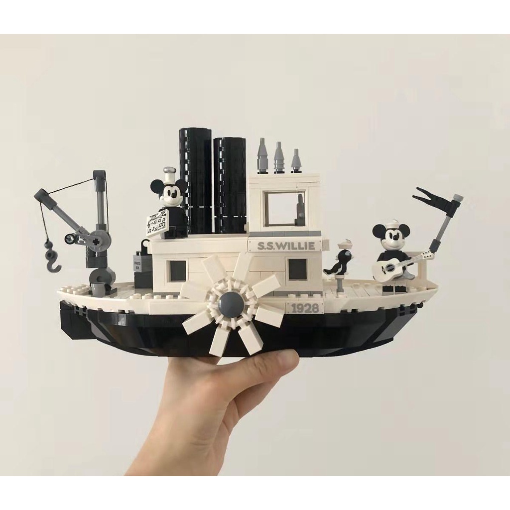 Bộ 842 Miếng|Bộ Đồ Chơi Lắp Ráp Mô Hình Tàu Thuyền Xây Dựng Disney Mickey