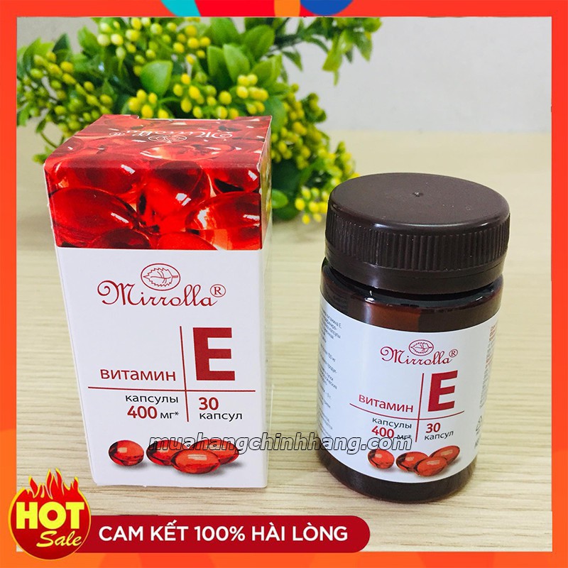 Vitamin E đỏ Nga, viên uống đẹp da, hàm lượng 270mg và 400mg