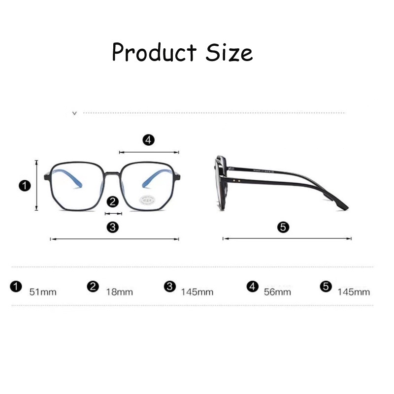 【Hàng Có Sẵn】Kính Râm/Phấn Má Hồng Hình Vuông Màu Đen Trơn Độ Bền Cao Cá Tính Dành Cho Nữ