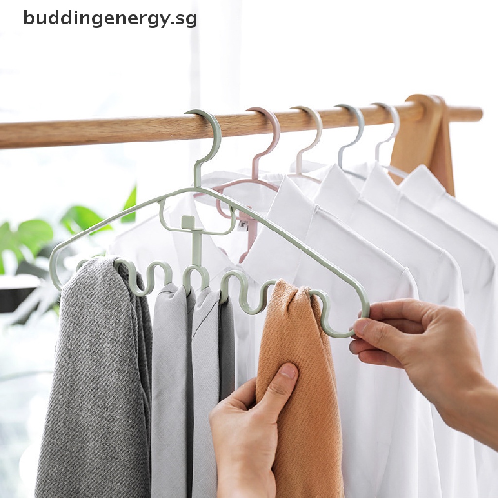 {BUDDI} Giá Phơi Quần Áo Nhiều Cổng Sóng Bằng Nhựa {BUDDI}