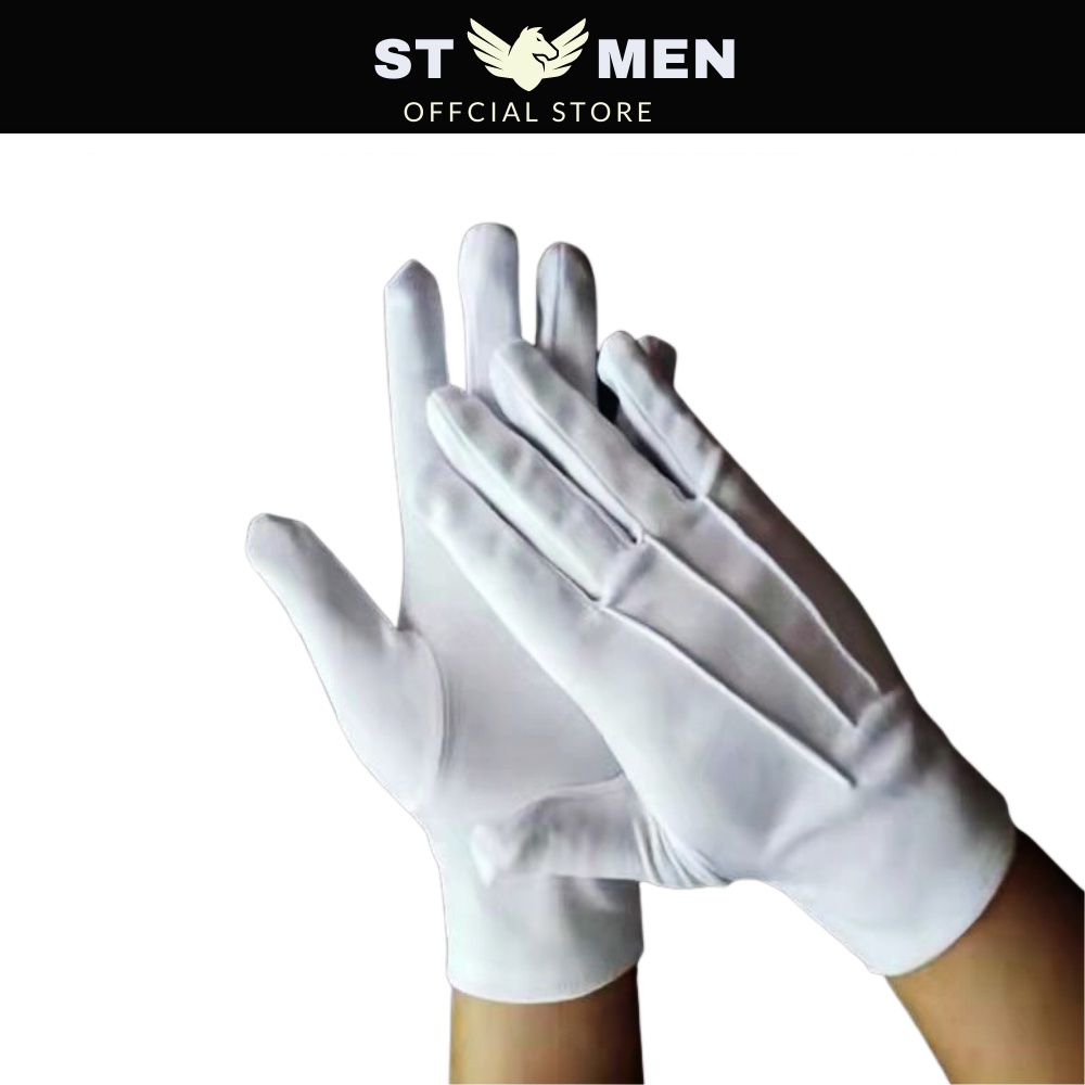 Găng Tay Trắng Siêu Dày Chống Nắng, Chụp Kỉ Yếu, Trang Trọng Thấm Hút Mồ Hôi