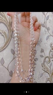 Dây chuyền bạc nữ phay lá