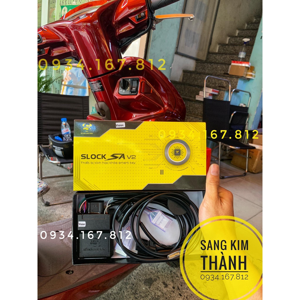 Bộ Chống Cướp 2m Smartkey VISION 2022 2023 Tích Hợp Remote Theo xe CÓ thẻ Từ Cứu Hộ