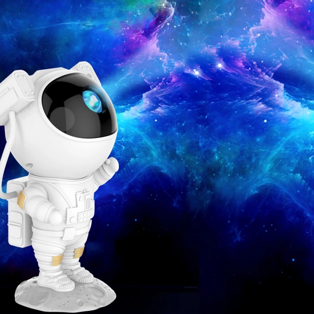 Astronaut table lamp with beautiful creative galaxy color scheme USB Astronaut Galaxy Starry Sky Projector Night Lights Bedroom Atmosphere Table Lamp Creative Home Decoration Ornaments Lighting Lamp