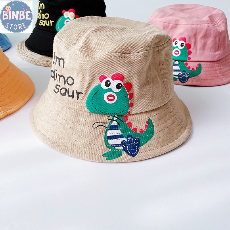Mũ bucket nón vành cho bé trai bé gái hình khủng long dễ thương Binbestore