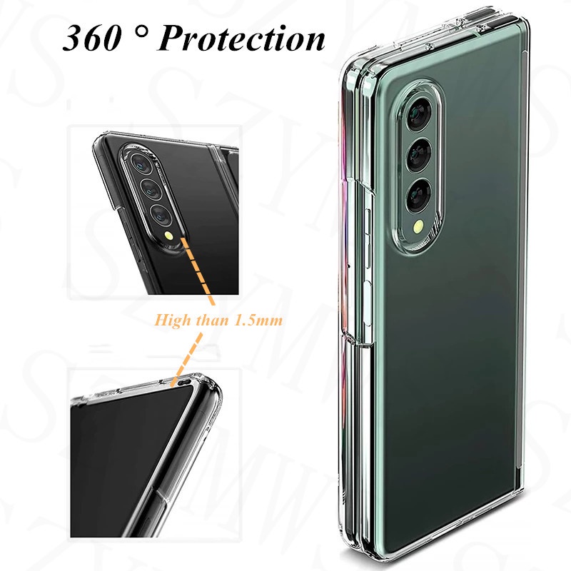 Ốp lưng trong suốt cho samsung galaxy z flip 5 3 5g samsung galaxy z fold 5 4 3 2 5g