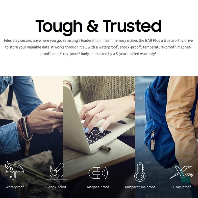 USB 3.1 Chống nước Samsung 2tb Flash Disk OTG