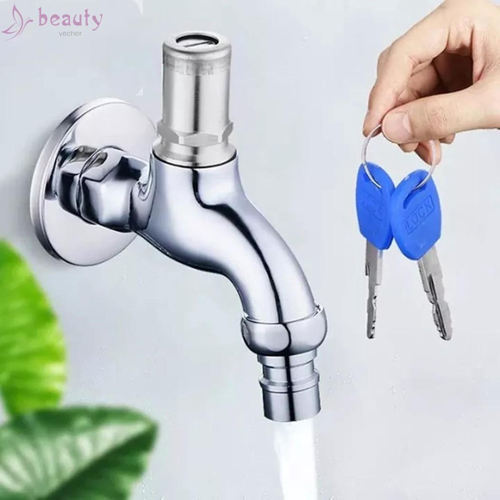 Vòi nước có chìa khóa chống trộm cho máy giặt