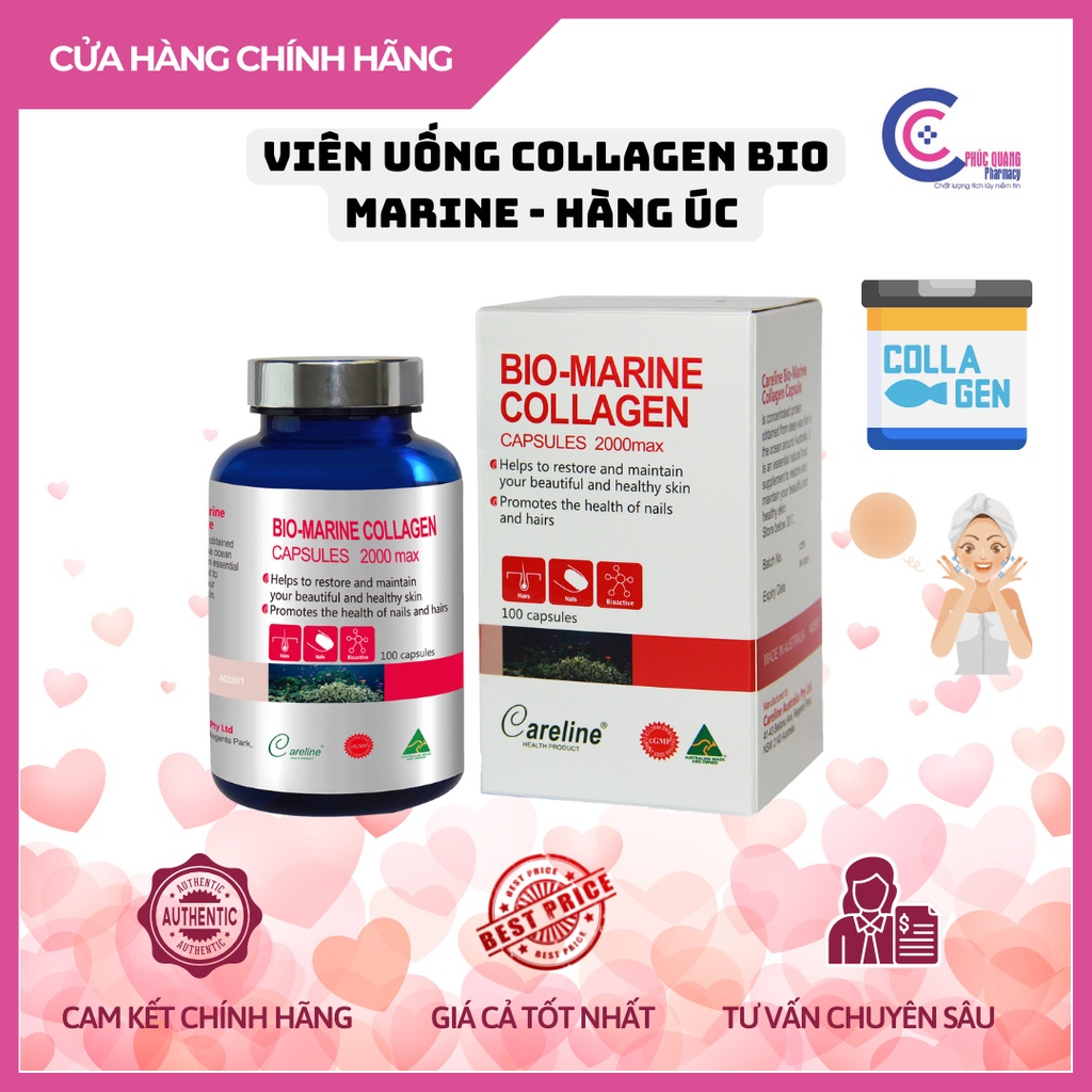 Viên uống hỗ trợ đẹp da Bio-marine collagen (100 viên)