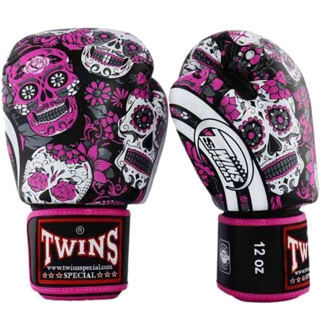 Găng tay Boxing Muay Thai Twins FBGVL3-53 Los Muertes - Pink