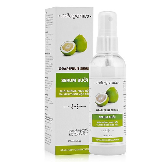 Serum bưởi ngăn rụng tóc và kích thích mọc tóc chắc khỏe Milaganics 100ml