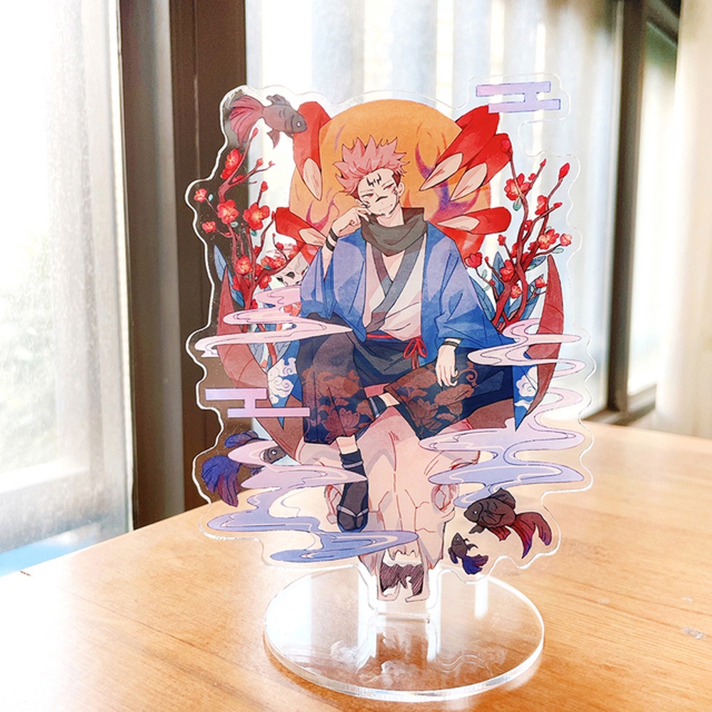 Mô hình các nhân vật trong Anime Jujutsu Kaisen bằng acrylic trong suốt dùng trang trí bàn làm việc đa năng