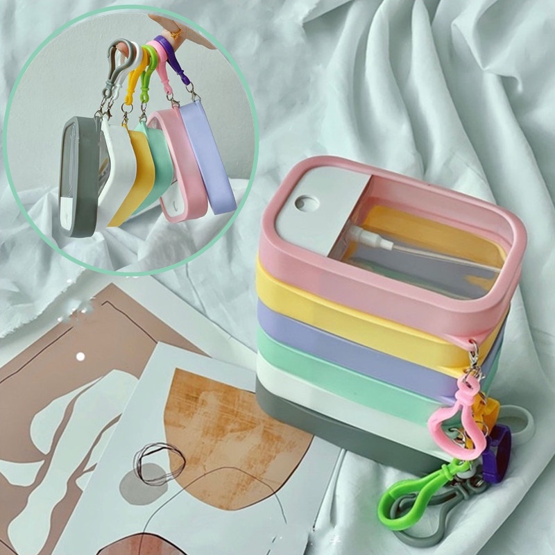 Set Bình Xịt Cồn bình xịt mini 50ml + Vỏ Silicon + Phễu + Móc Khóa Tiện Dụng