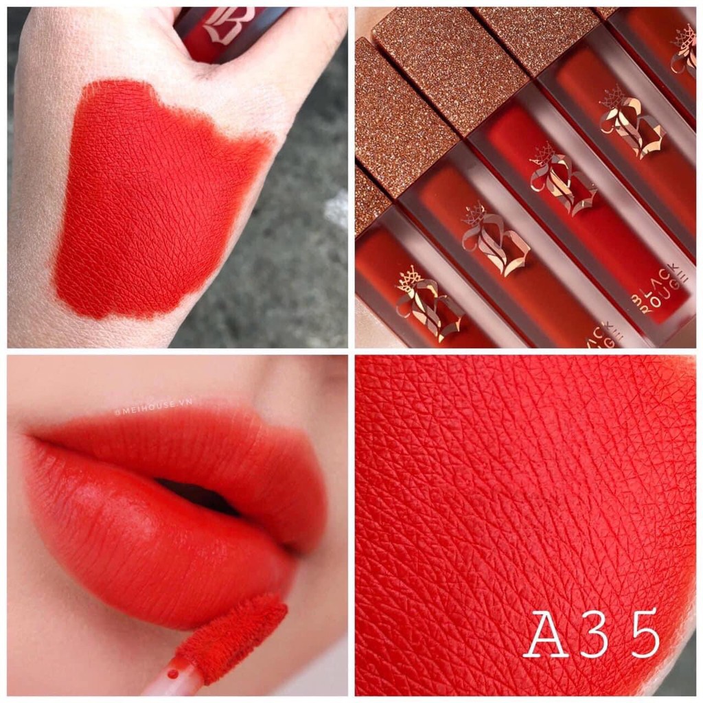 Son black rouge A12  ⚡️𝐌𝐢𝐞̂̃𝐧 𝐏𝐡𝐢́ 𝐒𝐡𝐢𝐩⚡️ Son kem lì | Thế Giới Skin Care