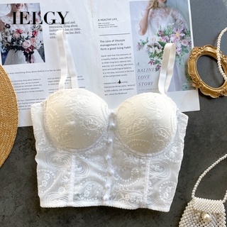 Áo lót hai dây IELGY thêu hoa phong cách cổ điển thời trang size nhỏ dành cho nữ