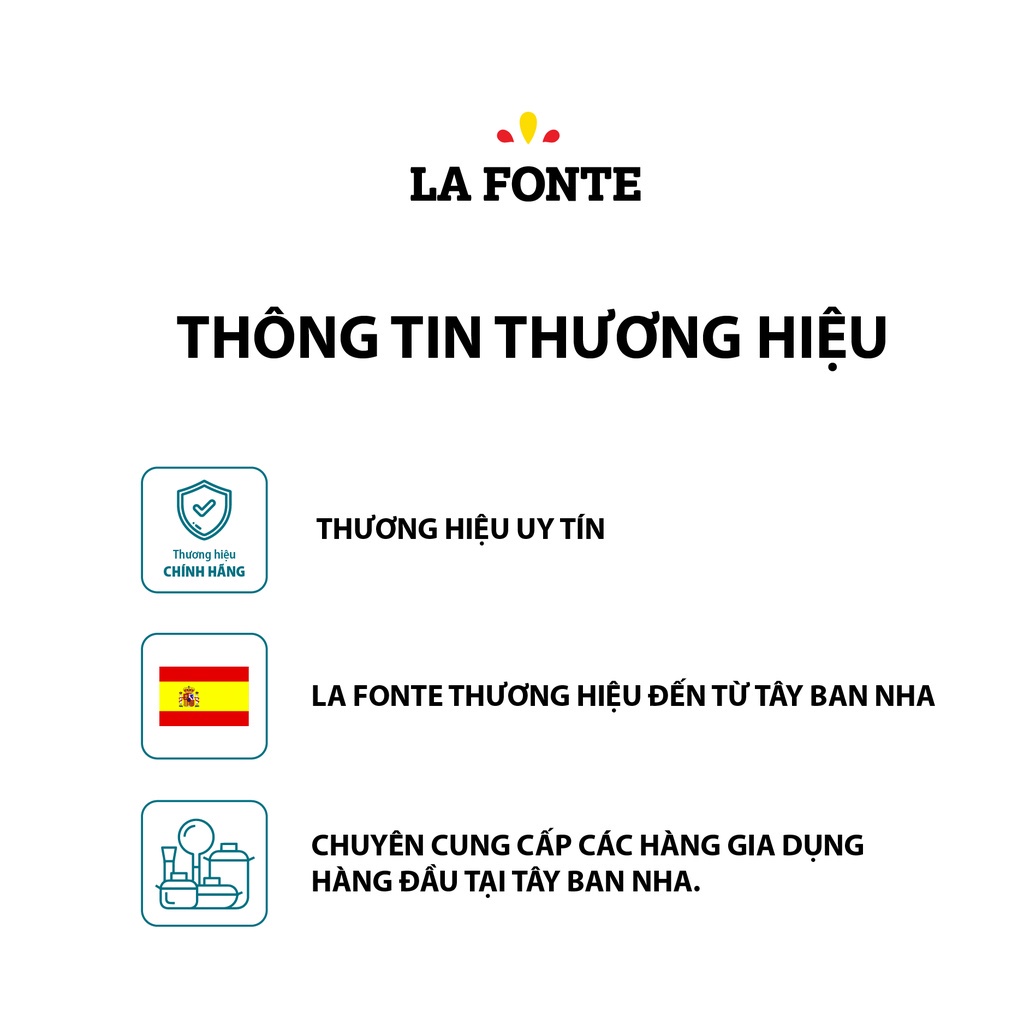 [Mã BMBAU50 giảm 7% đơn 99K] Bình giữ nhiệt La Fonte cao cấp giữ nhiệt lâu chính hãng Moriitalia 180718