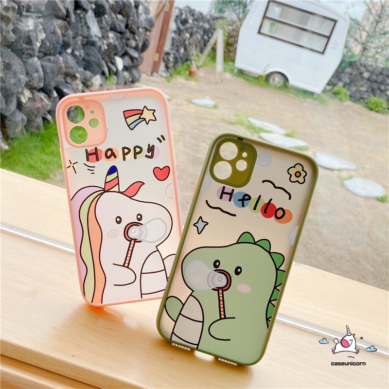 Ốp điện thoại nhám chống sốc hình khủng long cho iPhone 11 iPhone 8plus 7plus 6 6s Plus 7 8 XR XS MAX 11Pro Max SE 2020 | BigBuy360 - bigbuy360.vn