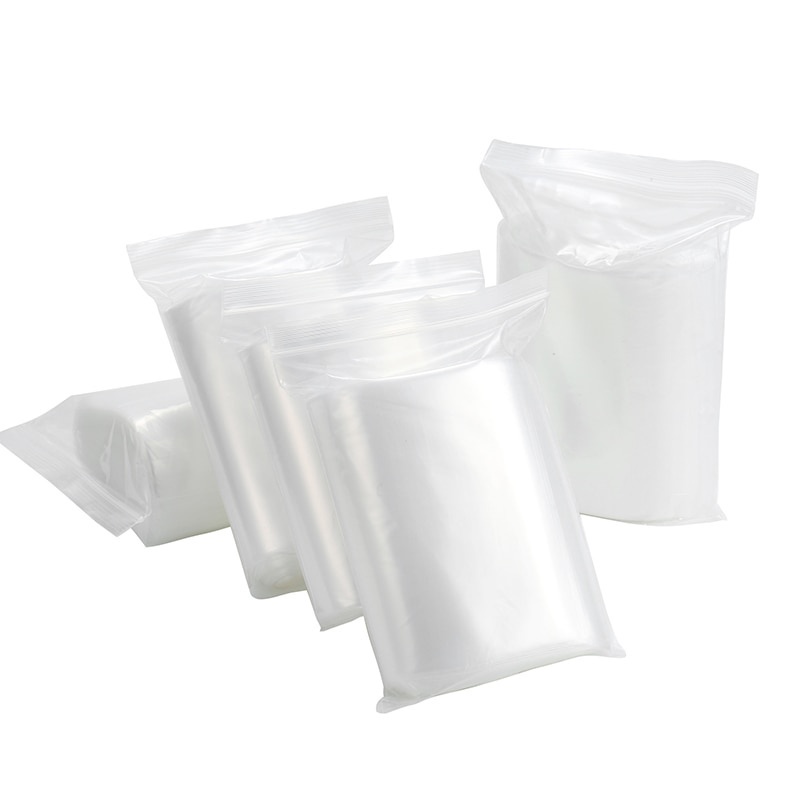 Set 100 Túi Nhựa PE Dày Trong Suốt Đựng Trang Sức Có Thể Đóng Lại