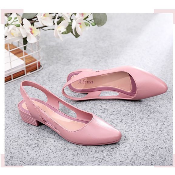 Sandal nữ đi mưa Alina cao 3.5p chống nước thời trang V241